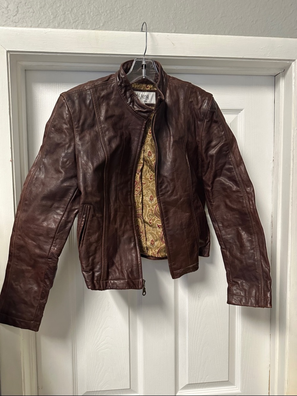 Wilsons Leather Women's Brown Leather Bomber Jacket